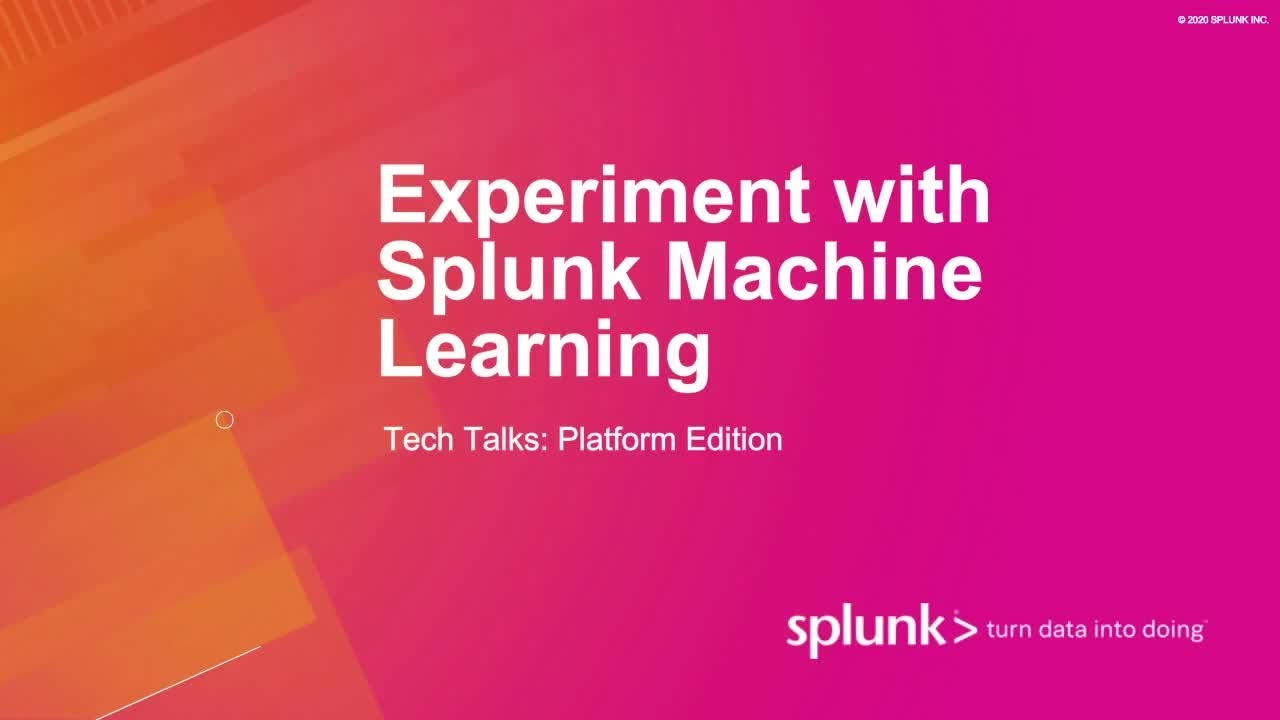 Experiment with Splunk Machine Learning