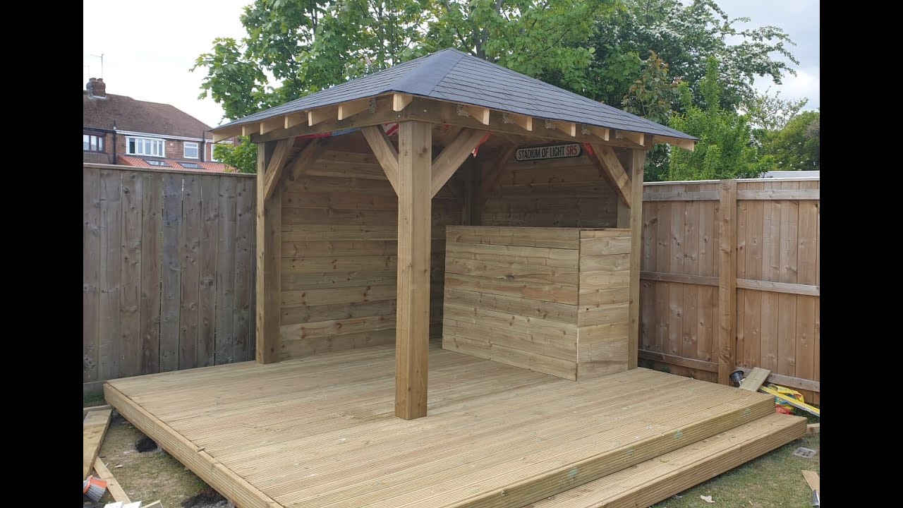 Wooden Gazebo Garden Bar build