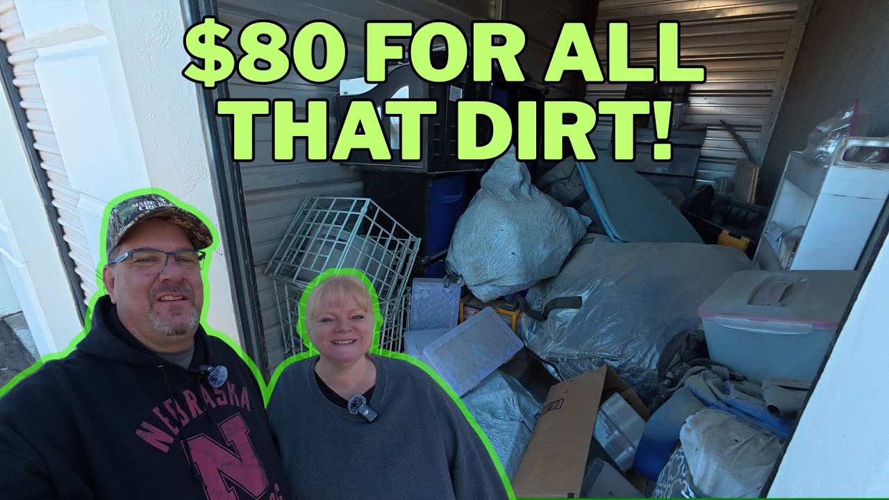 Dirt and dust hiding treasures in abandoned storage unit!
