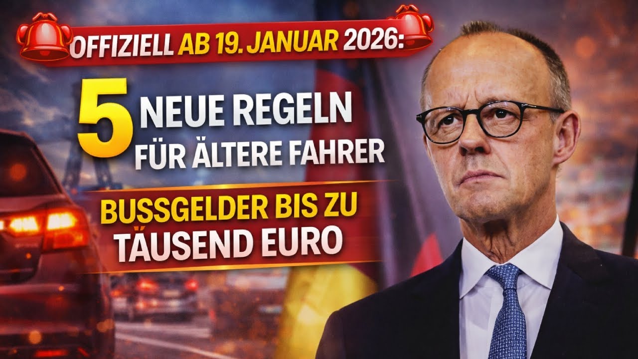 🚨 Offiziell ab 19. Januar 2026: 5 neue Regeln für ältere Fahrer – Bußgelder bis zu tausend Euro