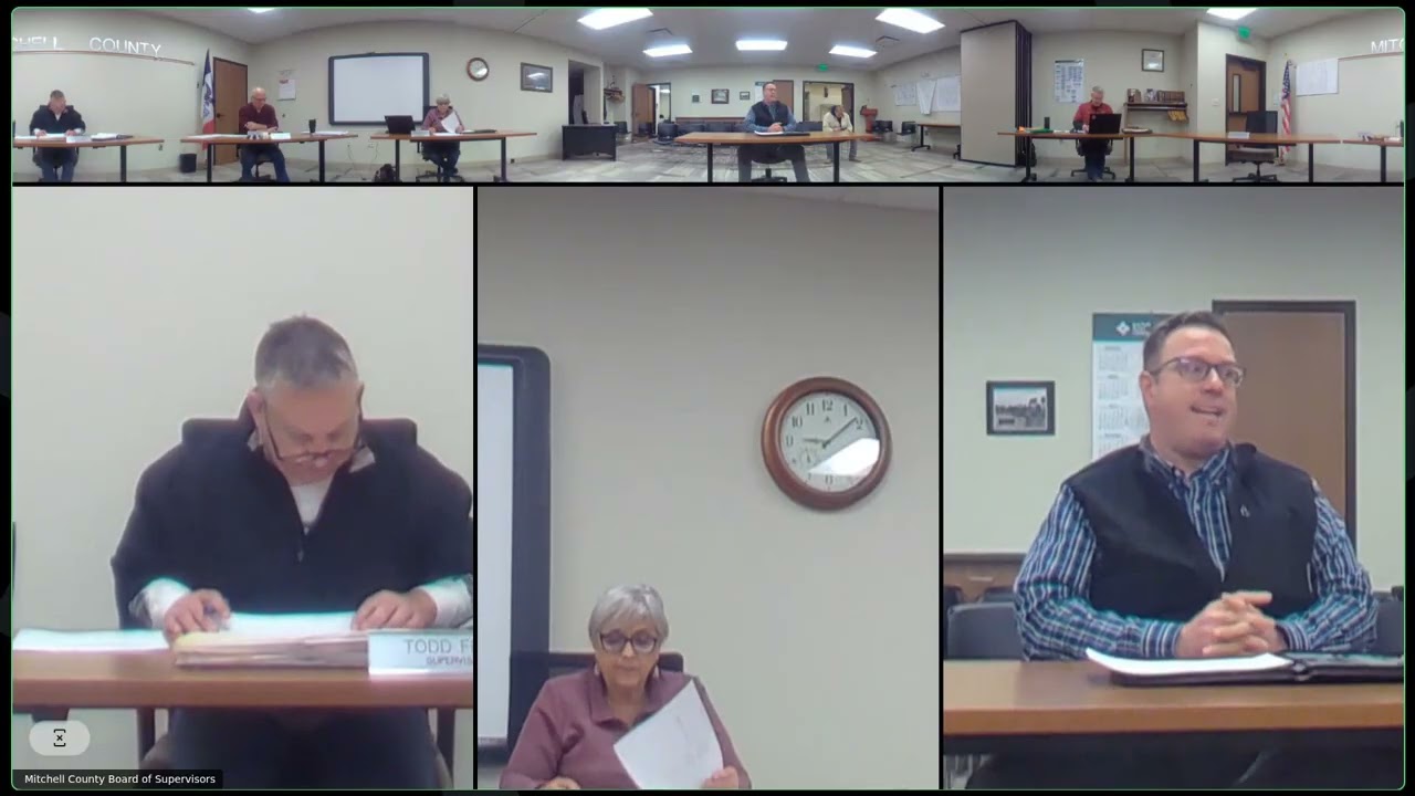 Mitchell County Board of Supervisors Budget Meeting January 14, 2026