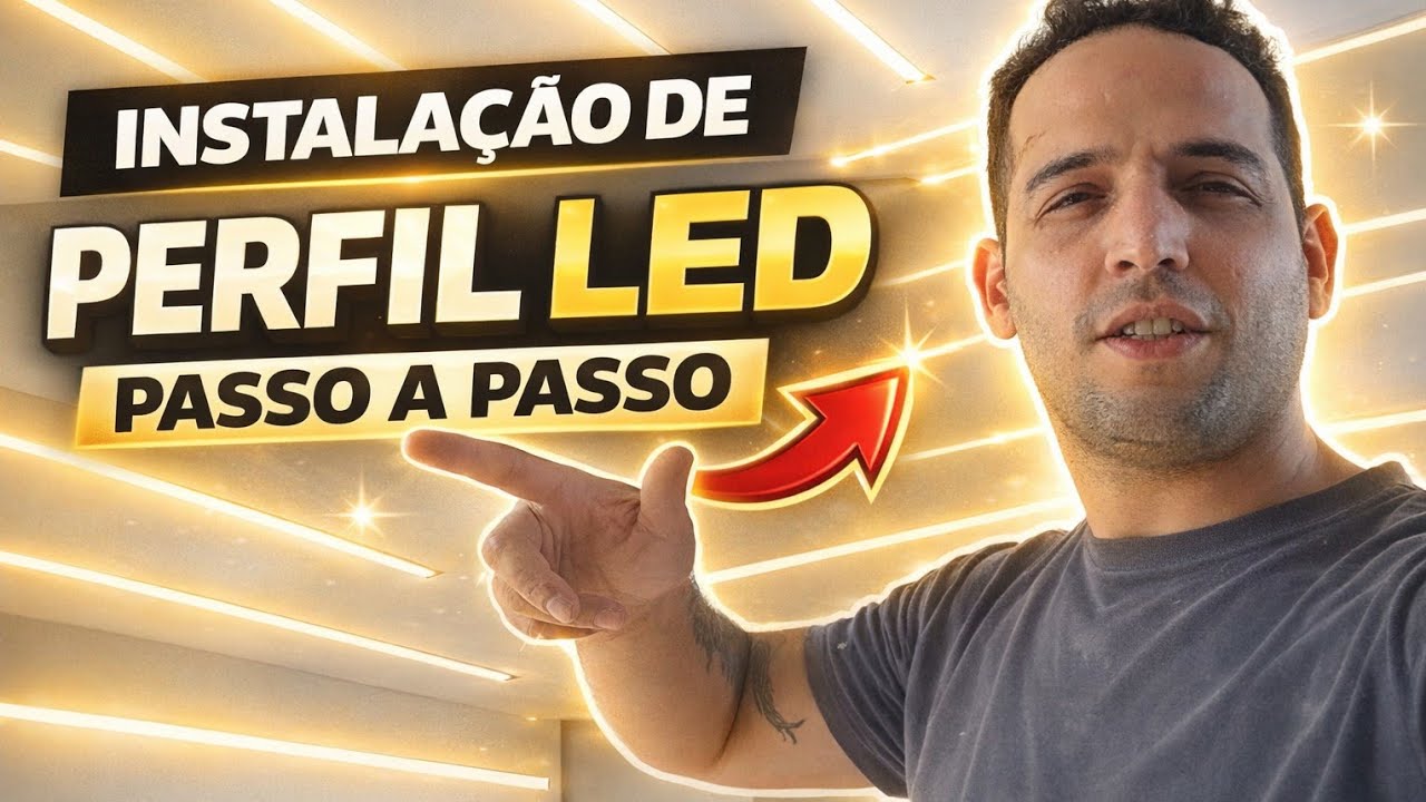Como instalar perfil de LED no gesso ? Te ensino passo a passo