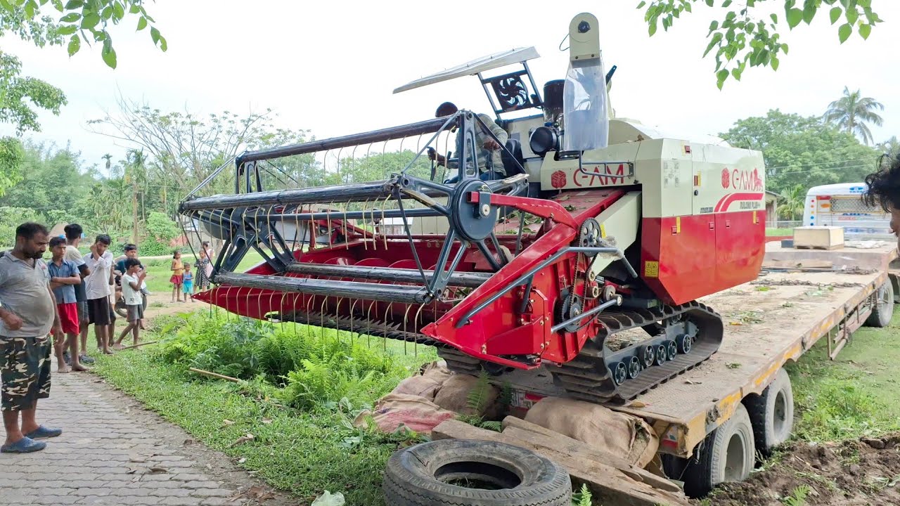 2025 New GAM Machine Unload Tricks/Hervester GAM Engine Unload From Big Trailer/Unloading GAM