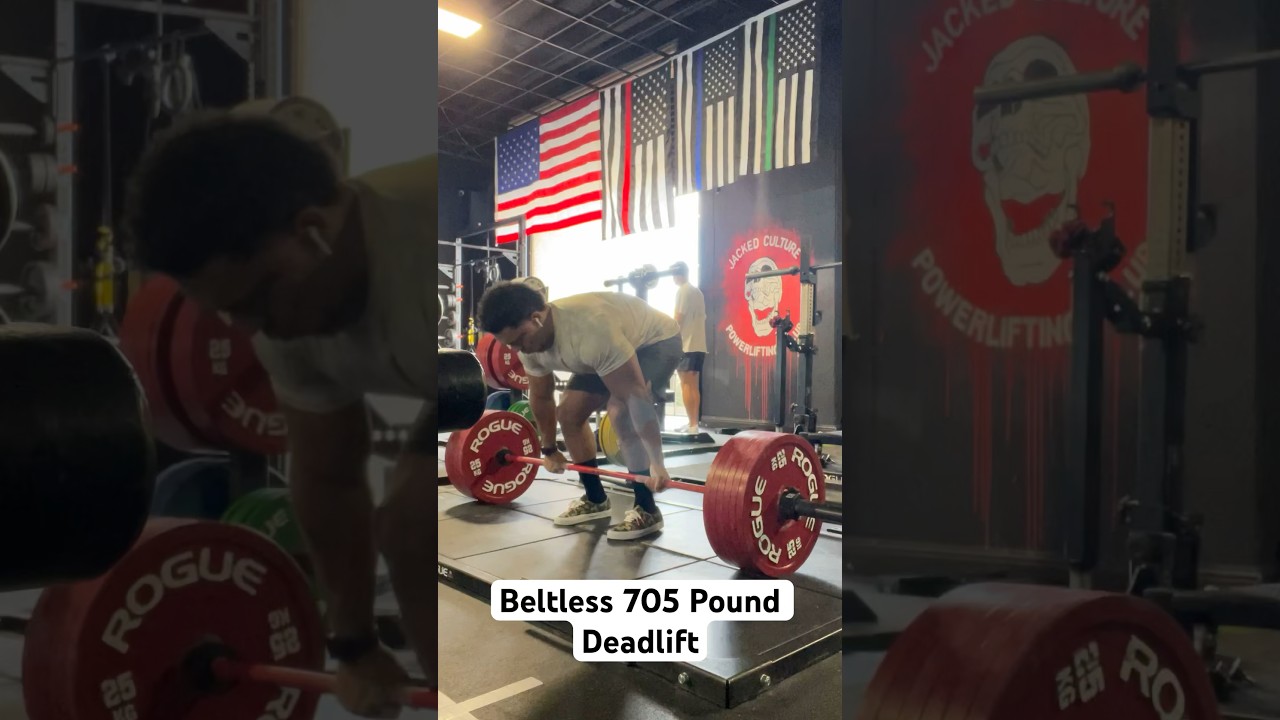Belt less 705 Deadlift #fitness #power #powerlifting #deadlift #deadlifts #sbd #beltless