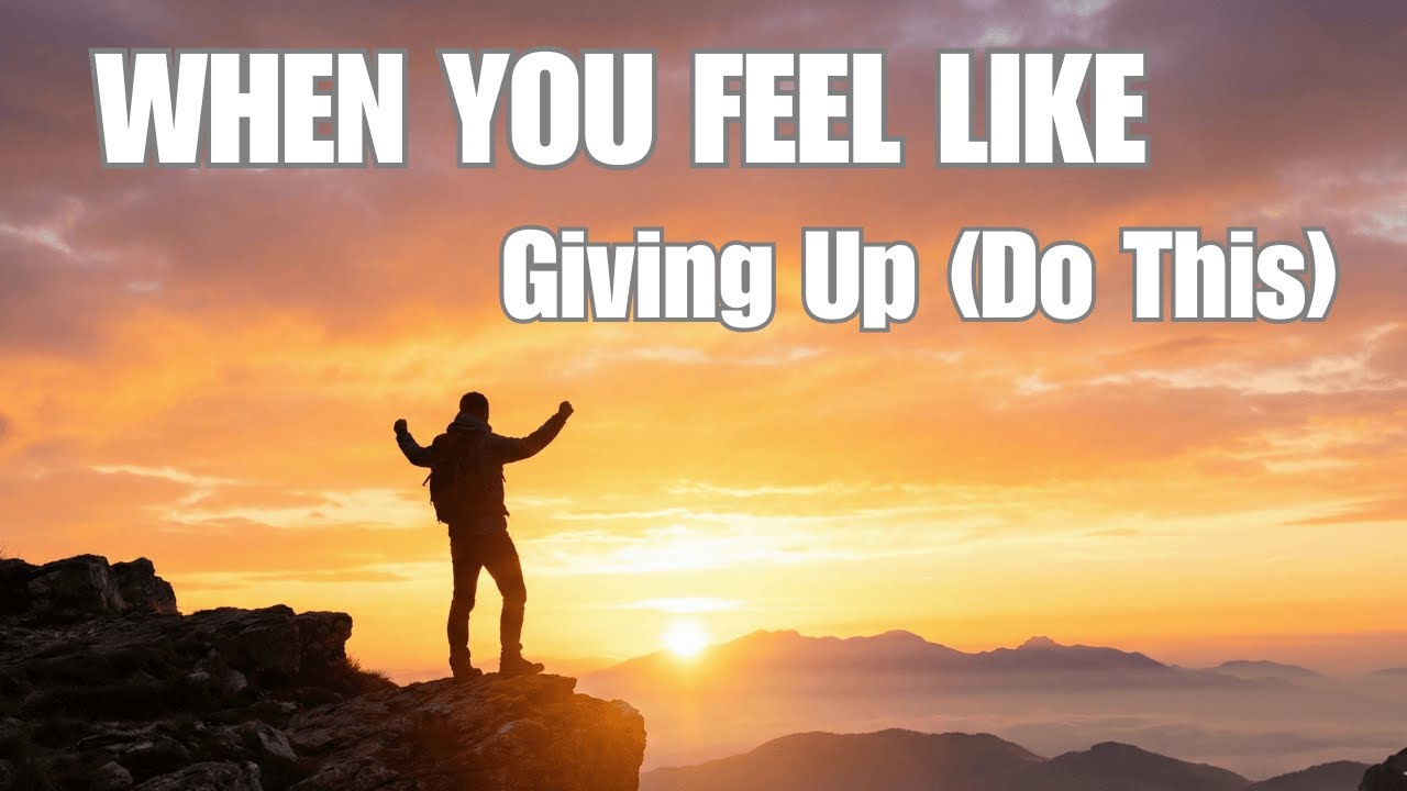 What to Do When You Feel Like Giving Up?