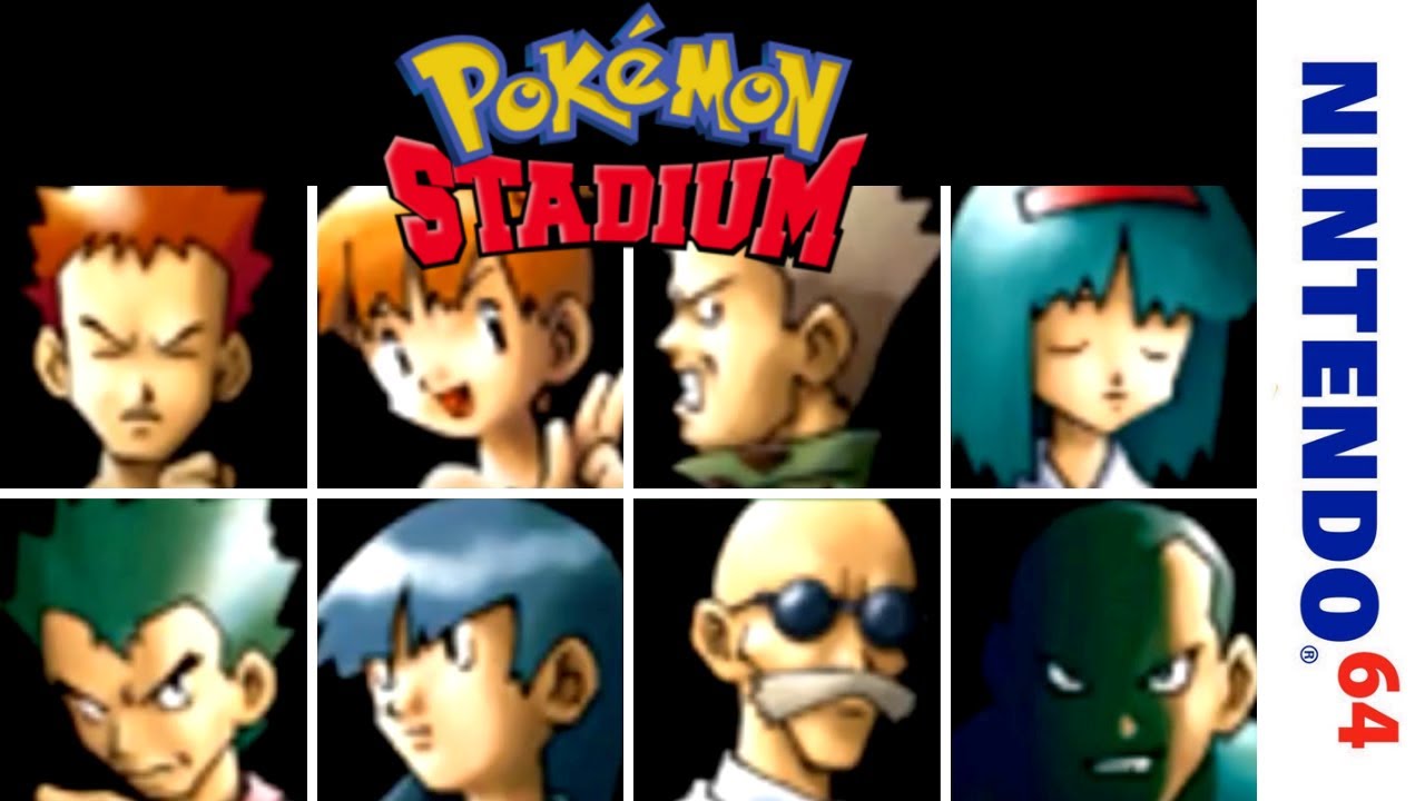 Все битвы лидеров спортзалов — Pokemon Stadium — без комментариев (Nintendo 64)