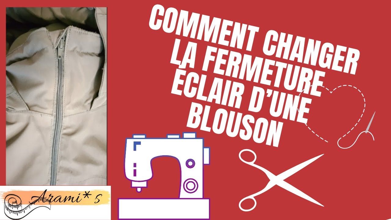 Changer la fermeture éclair d'une blouson