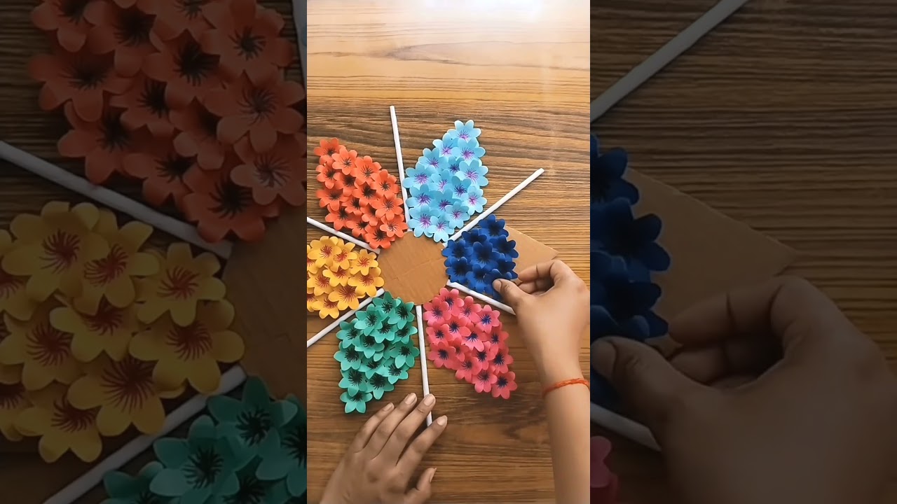 Beautiful Paper Flower Wall Hanging 