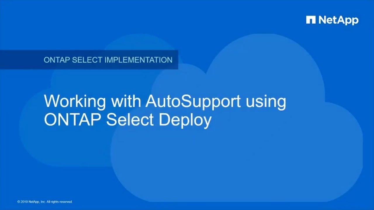 Working with AutoSupport in ONTAP Select Deploy