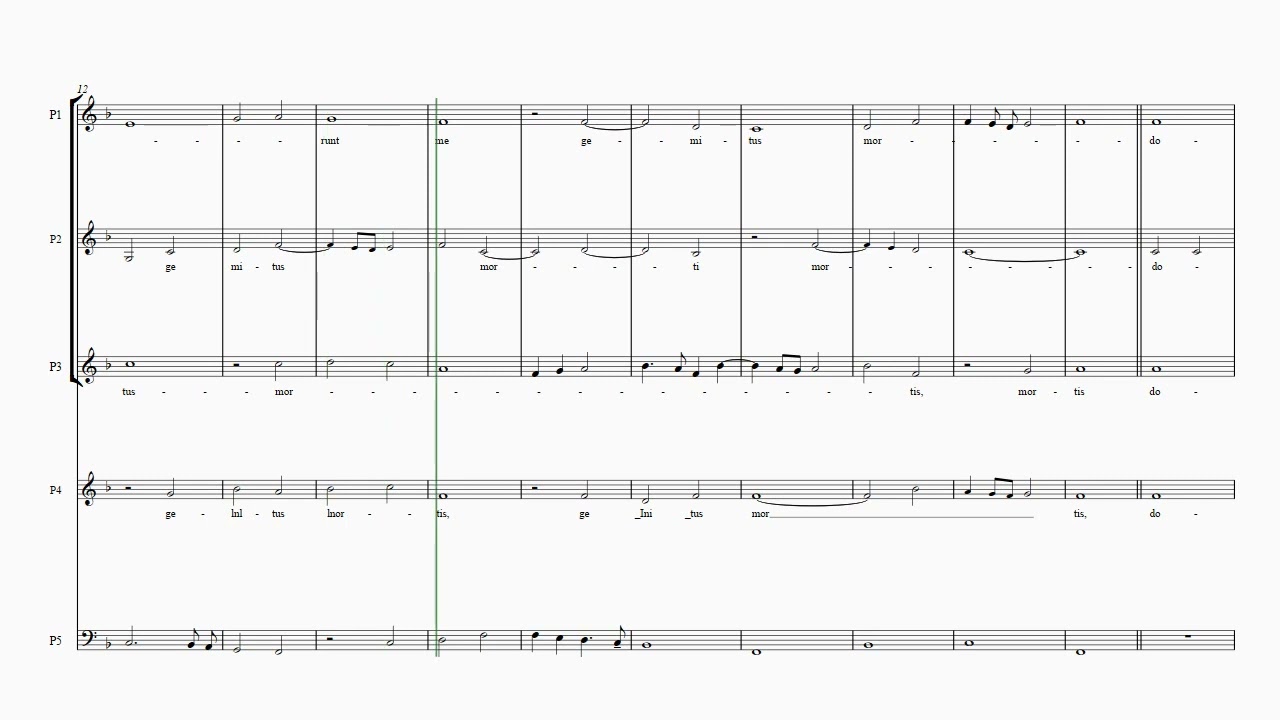 Cristobal Morales CIRCUMDEDERUNT ME GEMITUS MORTIS ... tenor 2