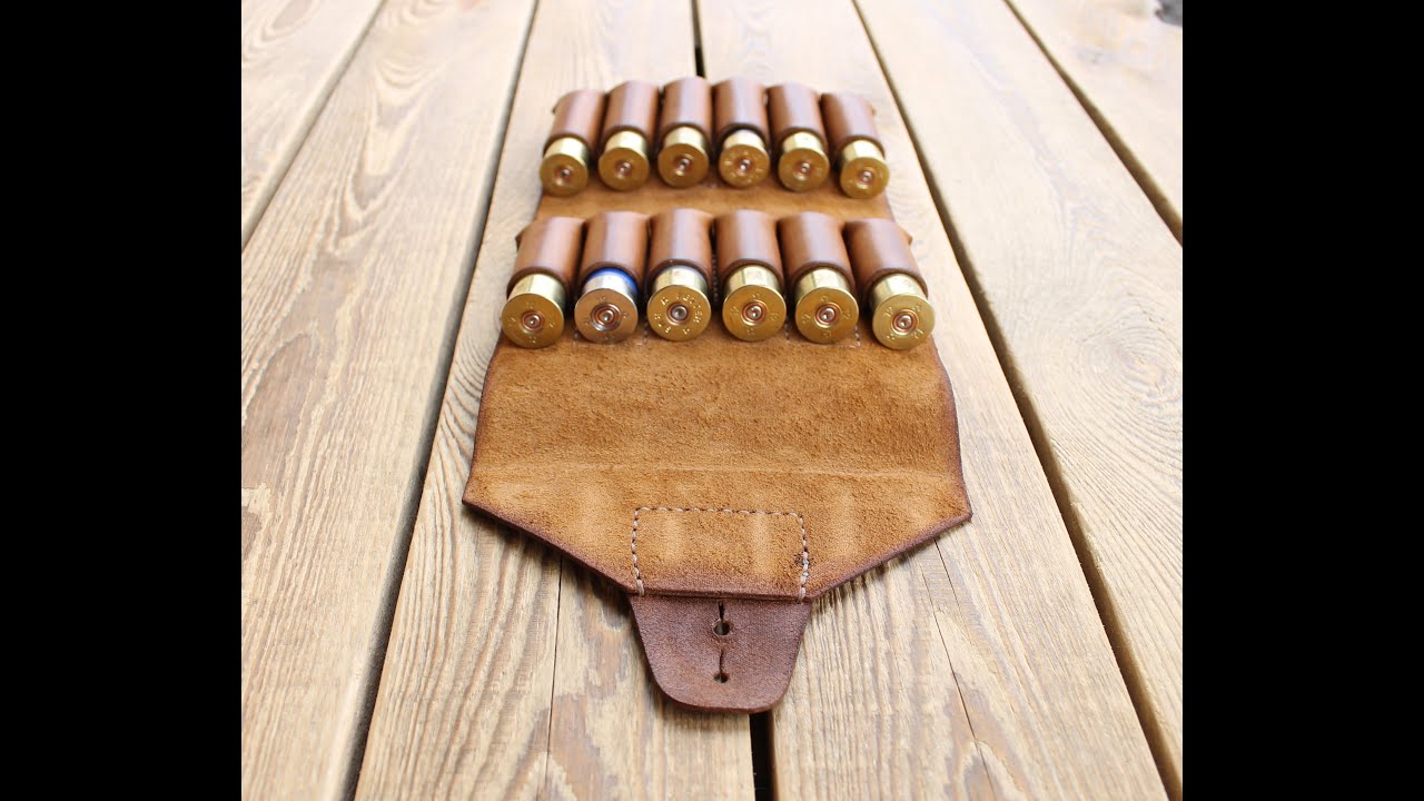 Bandolier for 12 rounds of 12 gauge Leather PDF pattern.