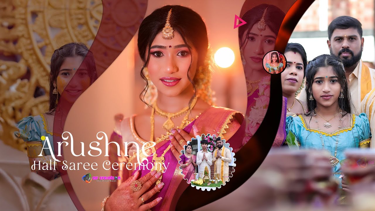 Arushne 's Half Saree Ceremony Highlights | 4K |  Ar Creationuk | 07510667100