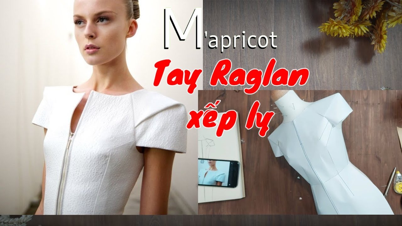 38: Thiết kế Đầm -Tay Raglan xếp ly/ Pleated Raglan Sleeve/ Dress/Mapricot