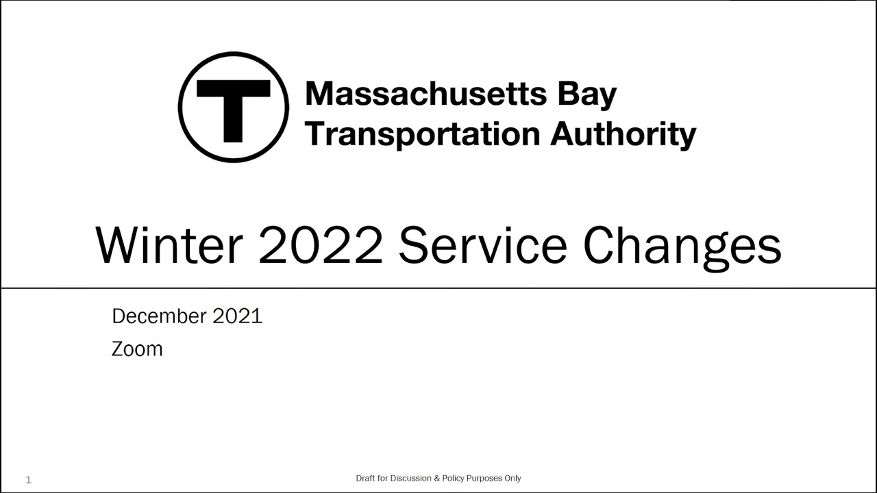 Winter Service Changes 2022 - Virtual Public Meeting | December 8, 2021