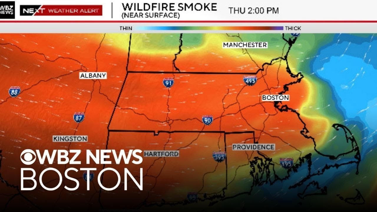 Air quality alert for Boston as Canadian wildfire smoke turn skies yellow