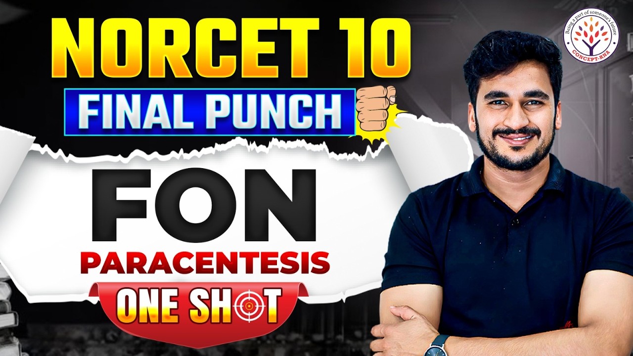 NORCET 10 | NORCET 10 FON Classes | Paracentesis & Biopsy | NORCET Preparation |NORCET MCQ Questions