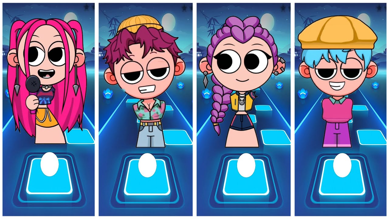Kpop Demon Hunters 🆚 SAJA Boys 🎮 Tiles Hop EDM RUSH