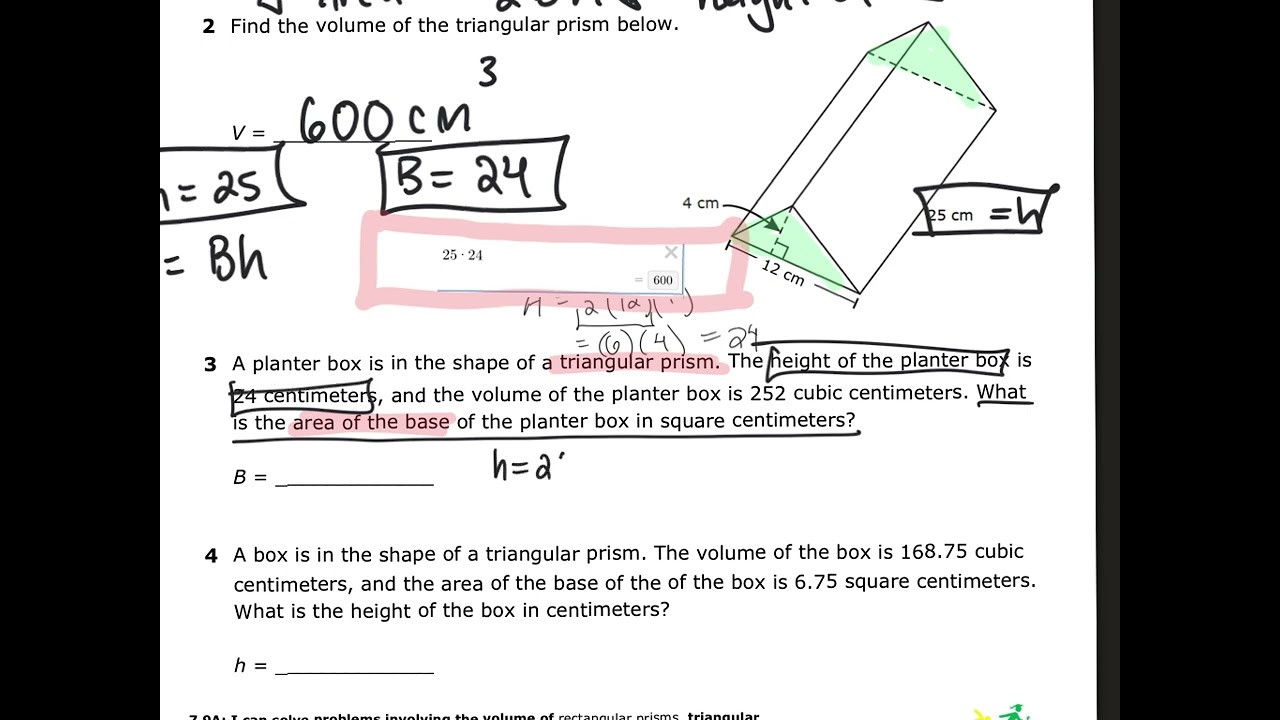 Volume of Triangular Prisms