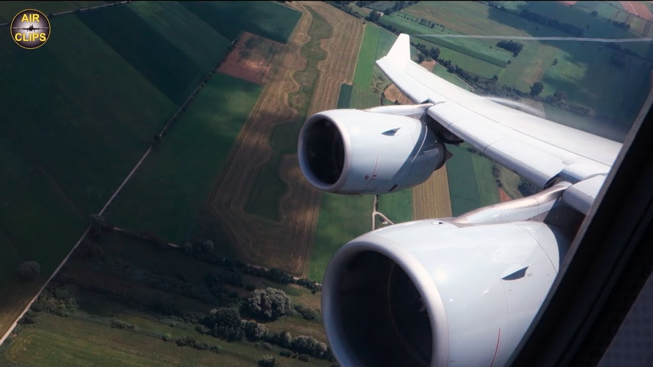 HEAVY Lufthansa A340-600 - SCENIC takeoff from Munich to Denver! [AirClips]