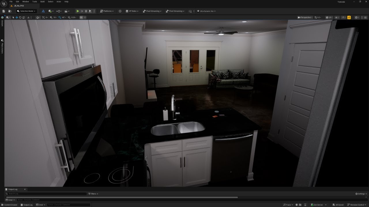 Build & Chill UE5 Level Design - Real-time Digital Twin Interior Interactive Archviz