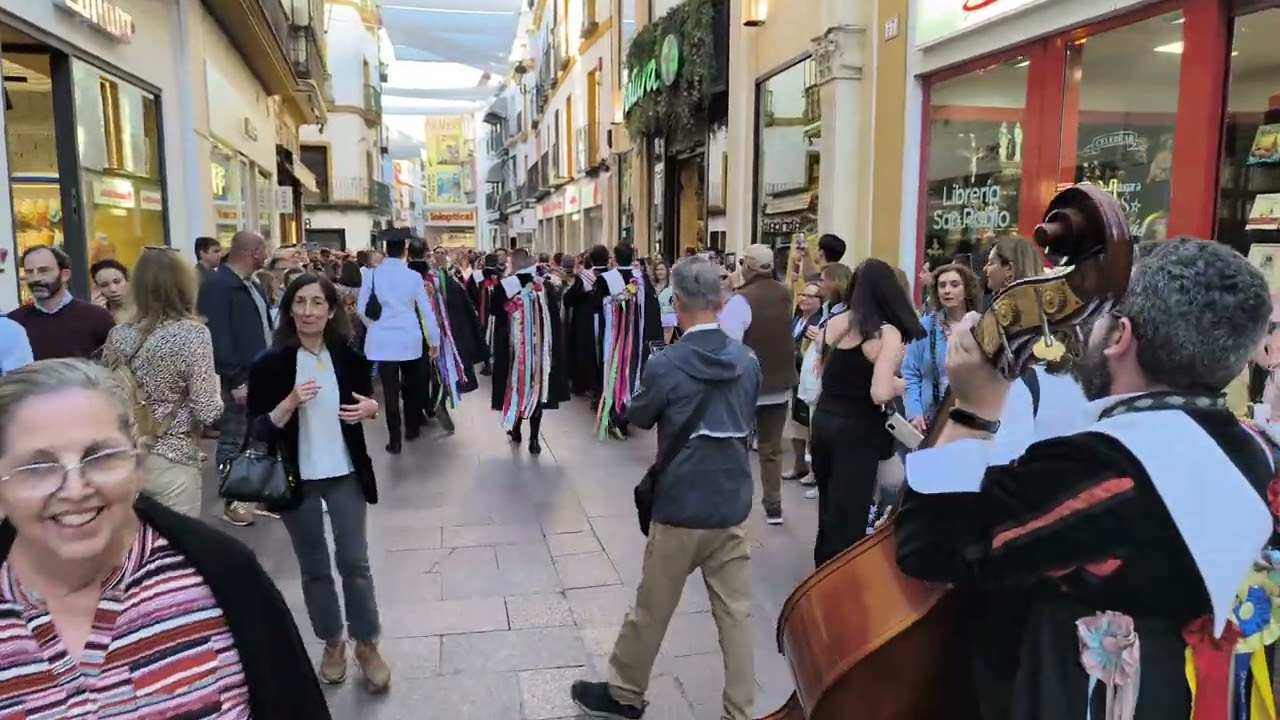 Pasacalles 2024. Certamen de Tunas de Sevilla. Tuna de Magisterio. C/ Sierpes...