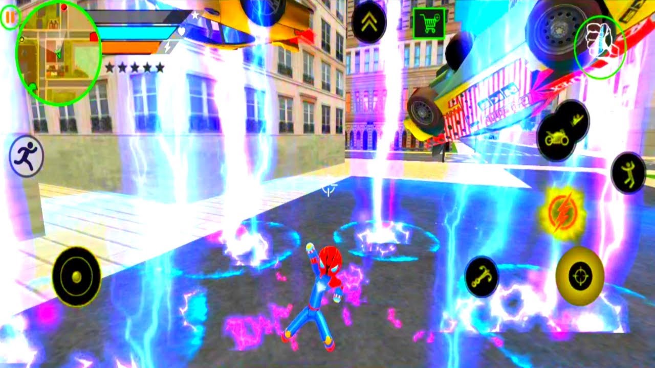 Robot Stickman Spider Rope Hero Bike Transform Android Gameplay
