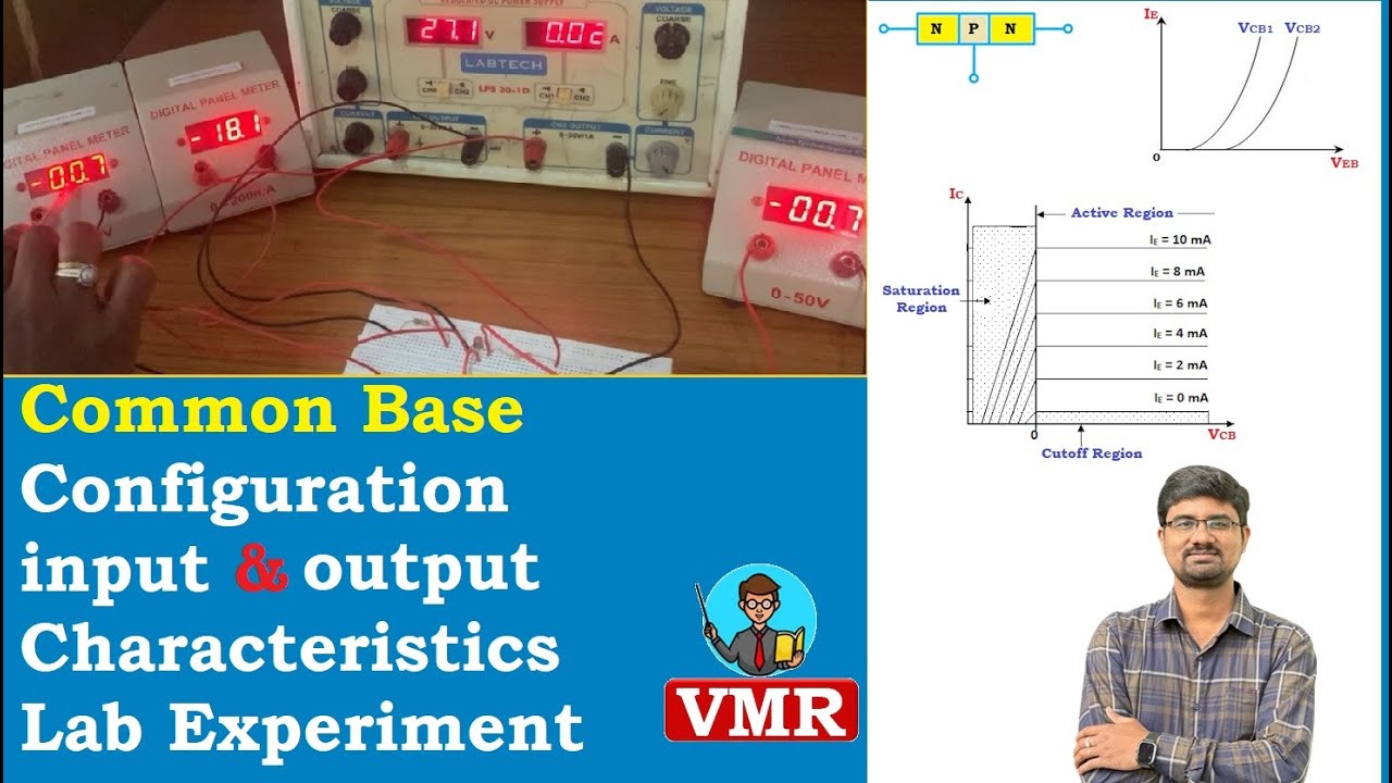 23. Common Base configuration lab experiment | BEEE lab | input and output characteristics