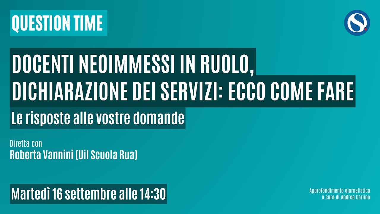 Docenti neoimmessi in ruolo, dichiarazione dei servizi: ecco come fare