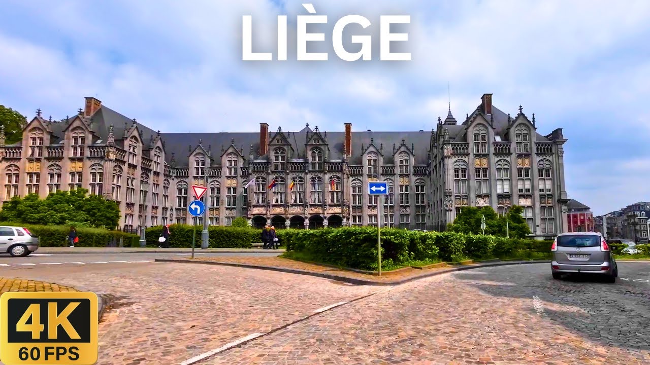Автотур 4K: Льеж Бельгия 🇧🇪 | Городские Путешествия