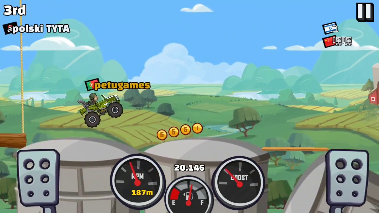 Hill Climb Racing 2 - reaching level PLATINUM II - gameplay HD #18
