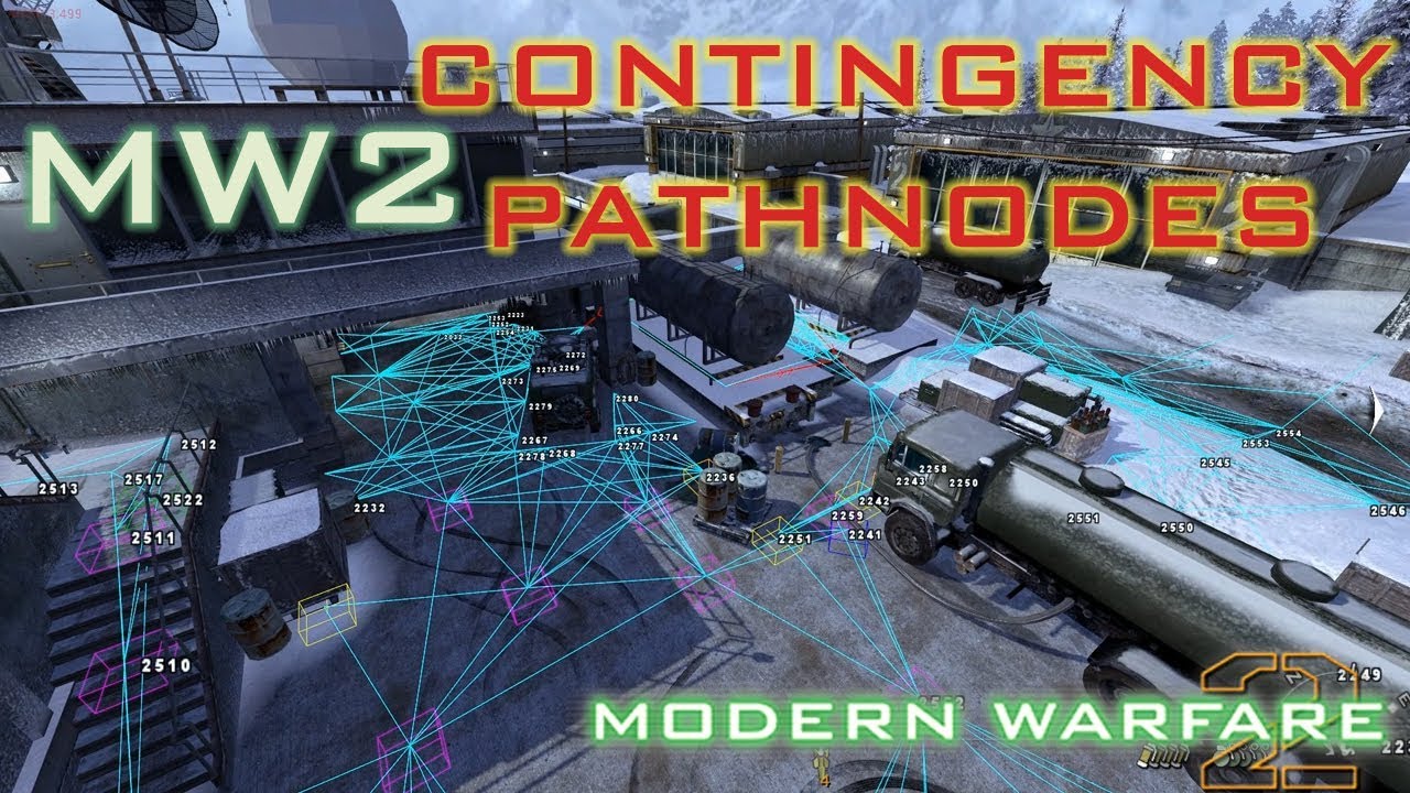 MW2 Contingency DevConsole Pathnodes in-game