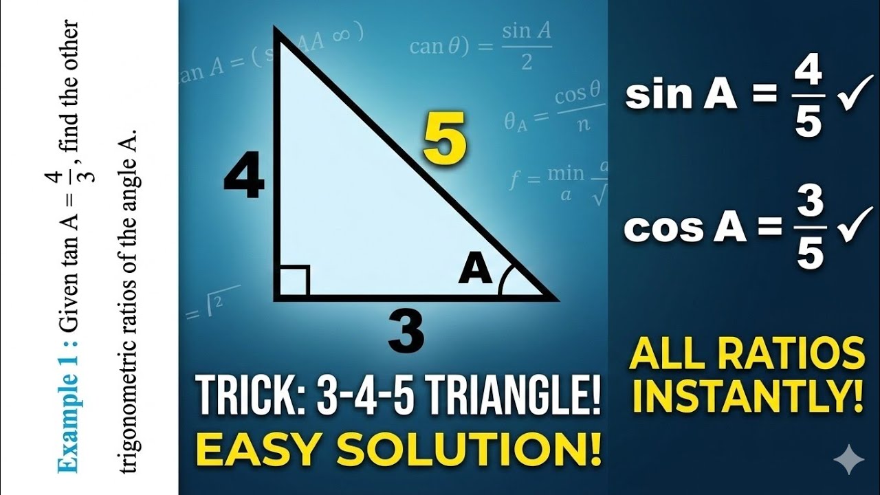 Introduction to Trigonometry class 10th NCERT Ch-8 Solved Examples 