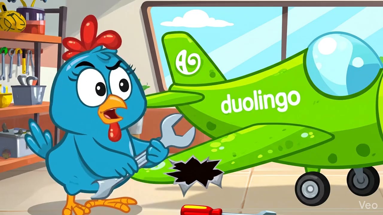 Clipe 5 A Galinha Pintadinha Consertando O Avião ( Turma Da Meu Telefone é Duolingo 5 )