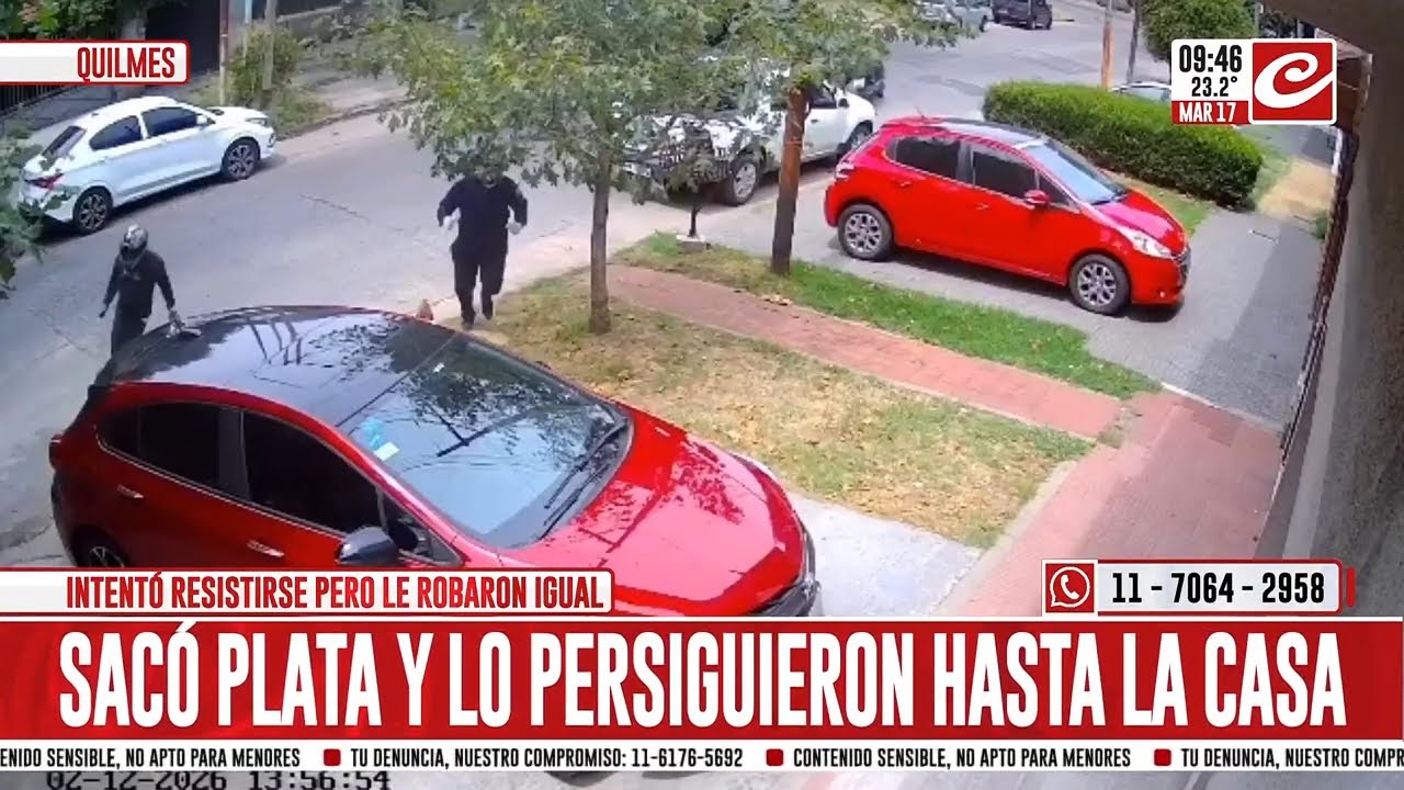 Tremenda salidera bancaria queda registrada en las cámaras de seguridad