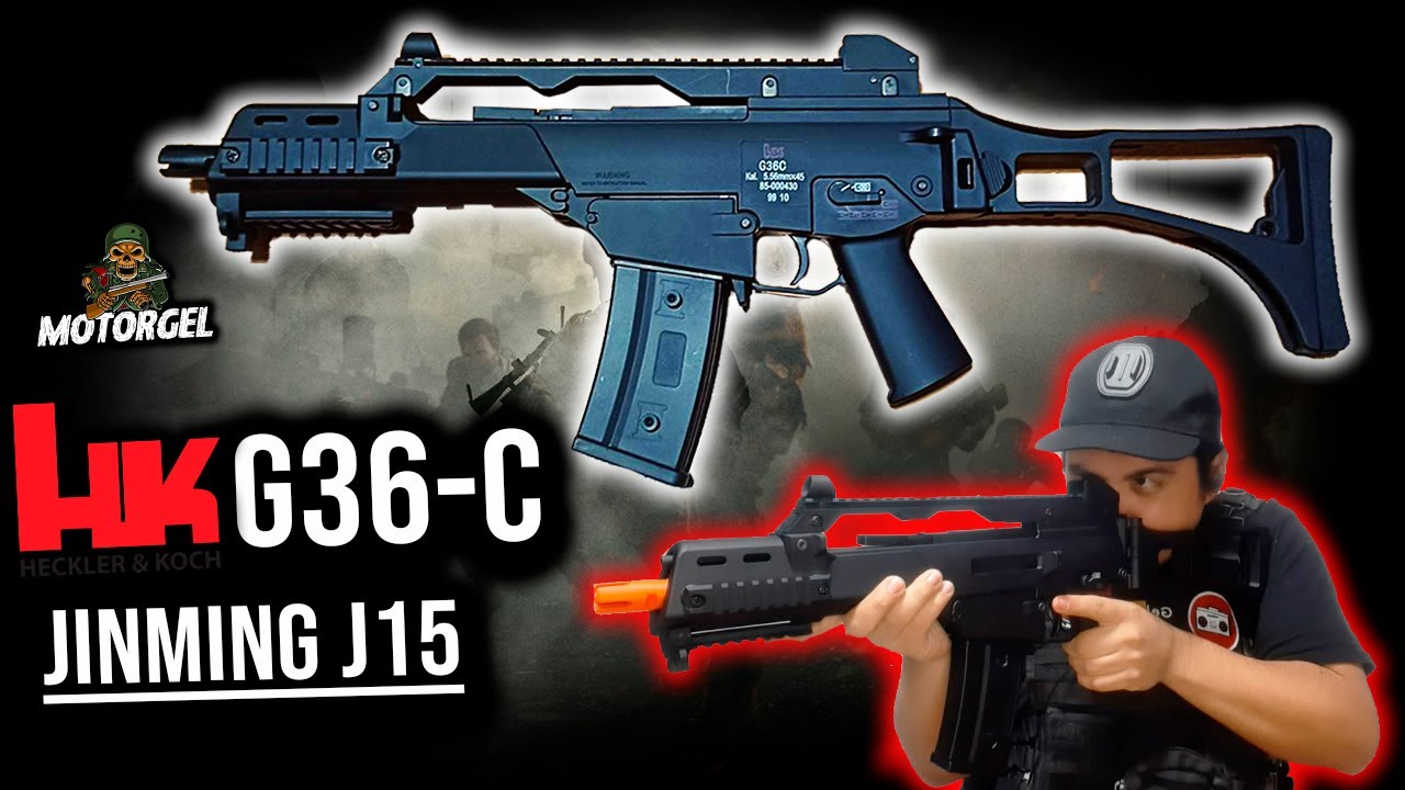 HK G36C Jinming J15 Escala 1:1 (Review, unboxing prueba Gel blasters)