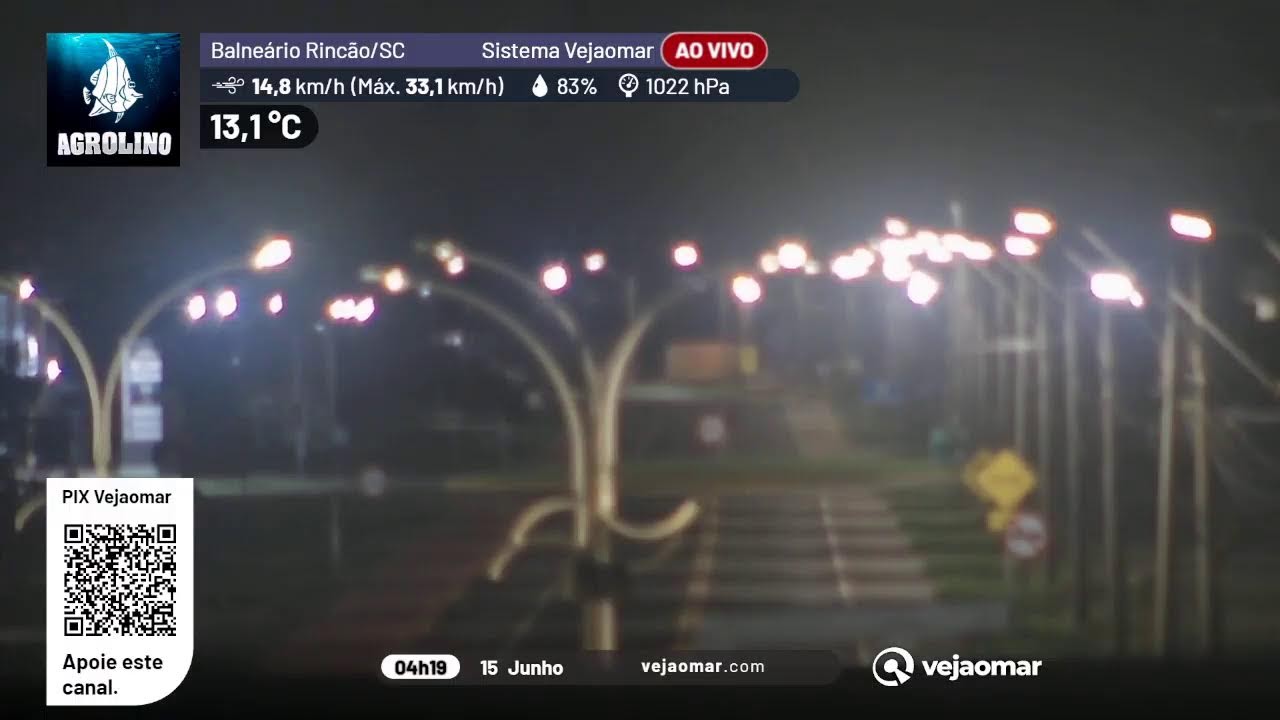Câmera Ao Vivo Balneário Rincão - Ao Vivo  24horas: orla, movimento, paisagens, música