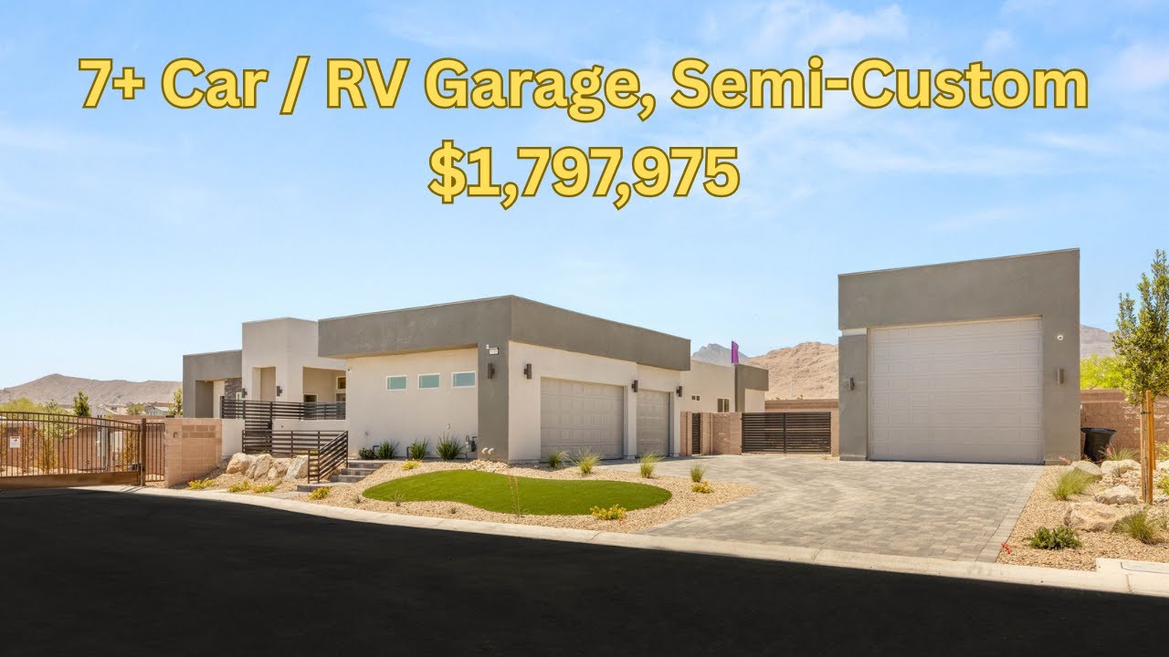 7+ Car/RV Garage - $1.7M - 1/2 Acre - No HOA - Semi-Custom Home For Sale  Las Vegas
