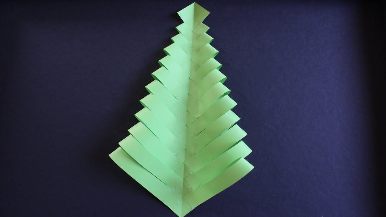 Basteln mit Papier: 'Tannenbaum' f&uuml;r Weihnachten und Advent [W+]