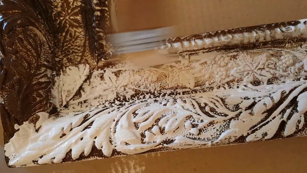 Tutorial cornice shabby tecnica crakclè -  Shabby frame tutorial with cracklè technique