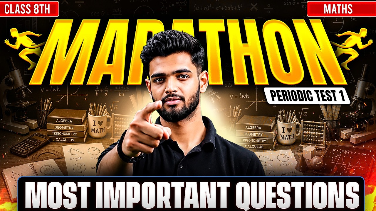 Class 8 Maths PT-1 Marathon | Most Important Questions | Priyanshu Sir 🔥