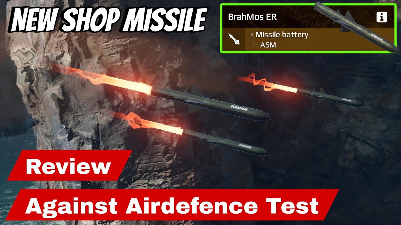 BrahMos ER - 2500 Gold New Missile 🚀 Against Airdefence Test 🔥- Modern Warships 