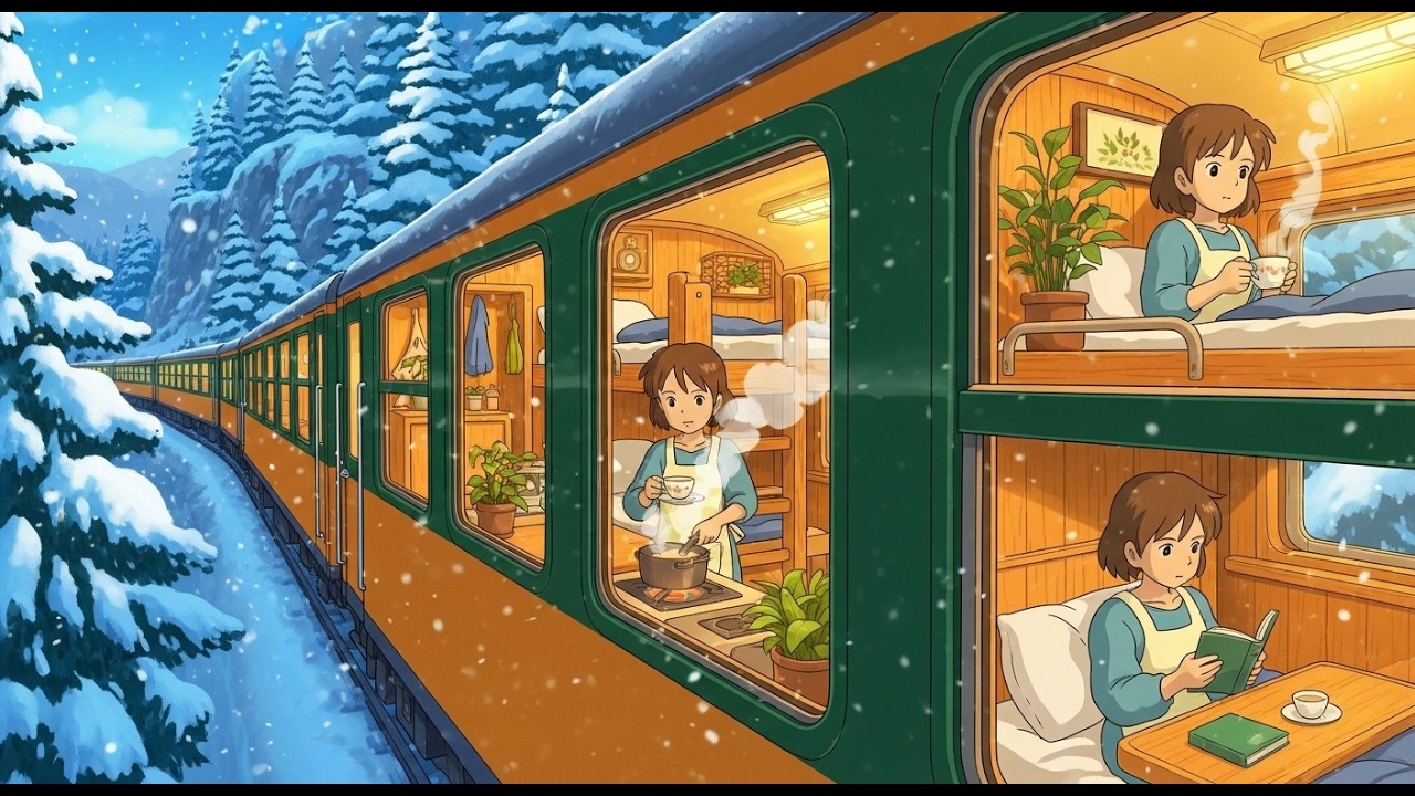 Warm Little Home on a Summer Train 🌞🚆 | A Dream Journey with Friends | Cozy Animation