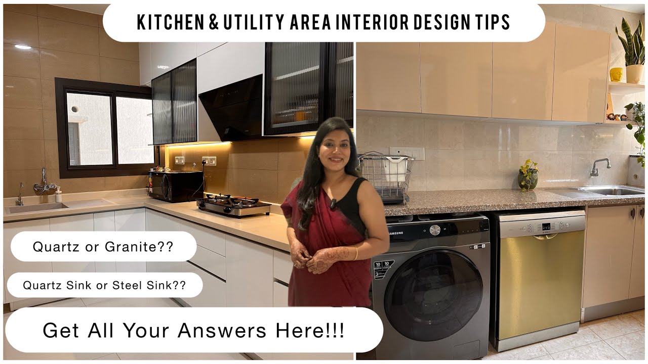 Kitchen & Utility Area Interior Tips | Best Home Decoration Ideas | Indian Kitchen Orgnaization Tips