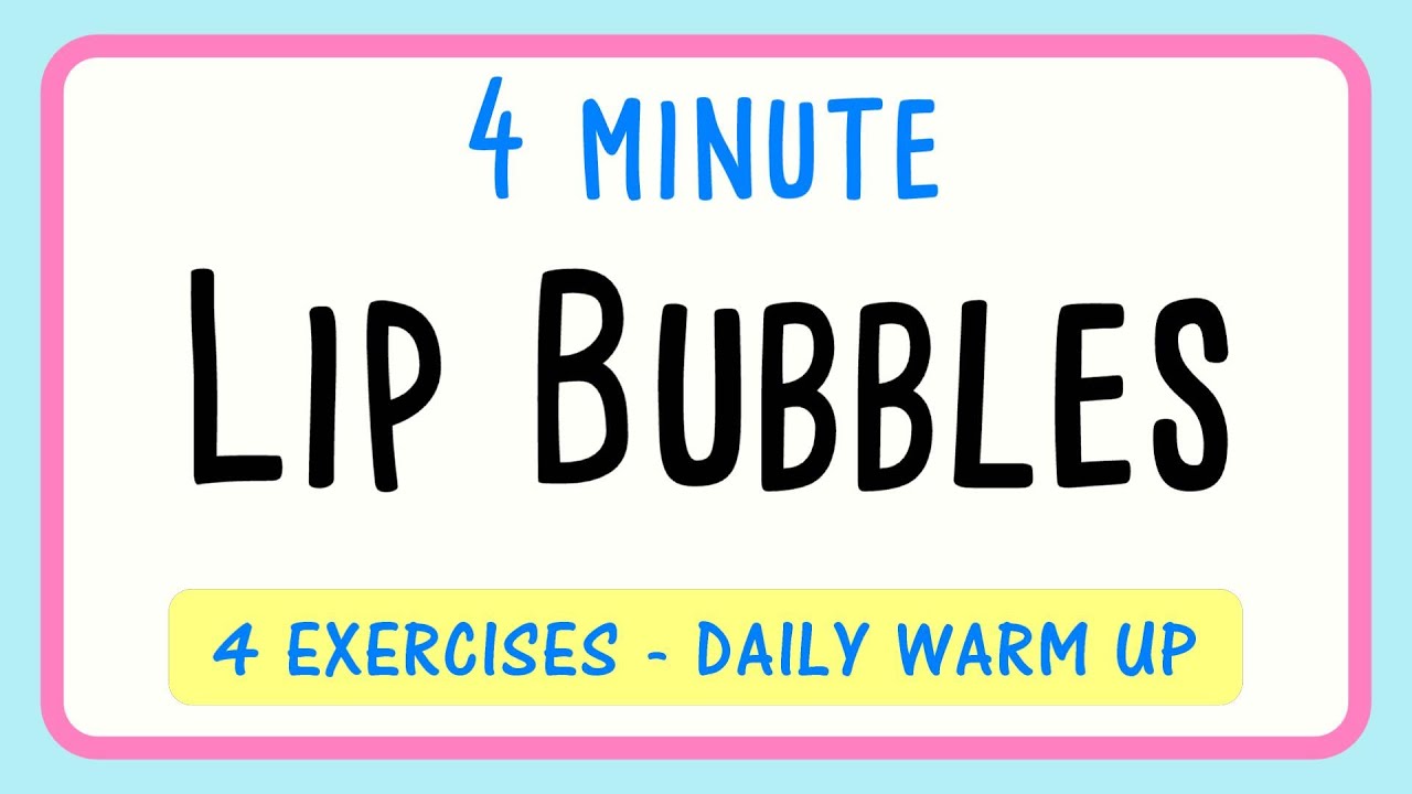 4 Minute SOVT Vocal Warm Ups - Lip Bubbles - Use Before Speaking or Teaching