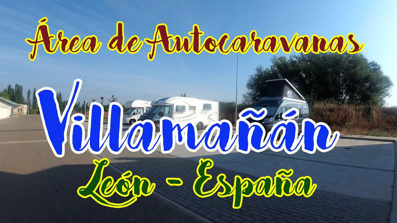 Area de Autocaravanas de Villamañan (Leon, Castilla, España)