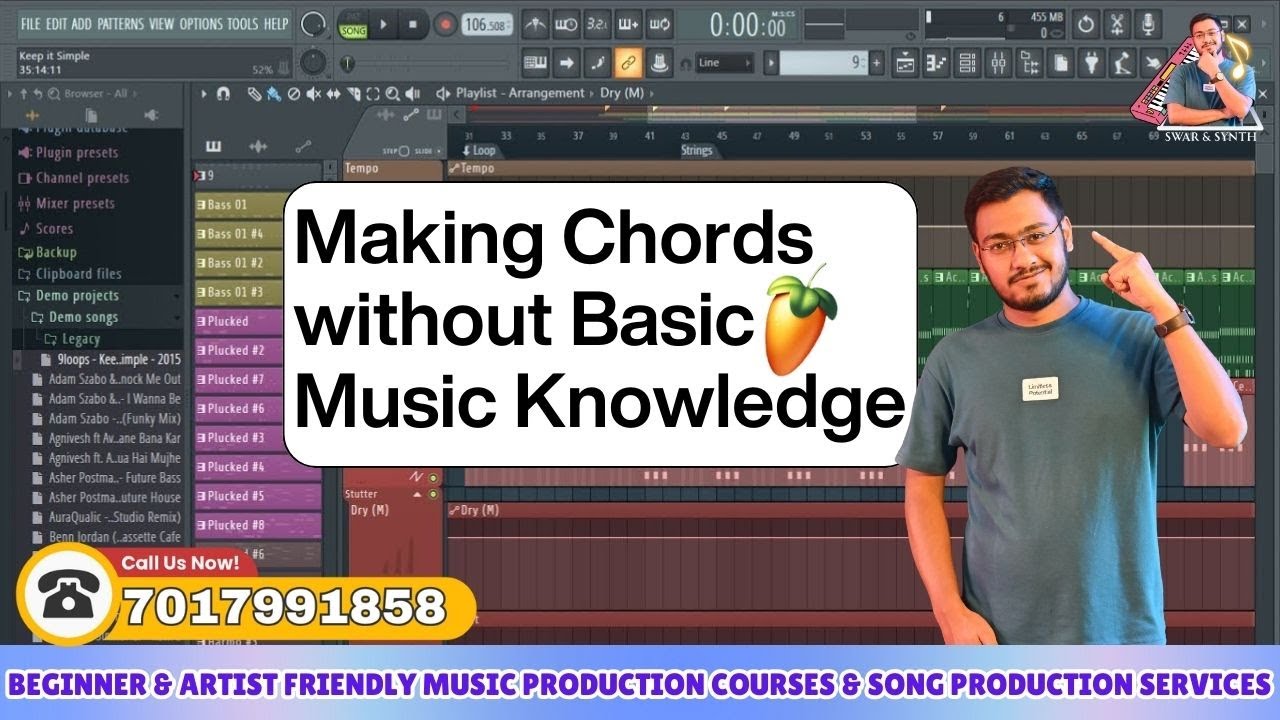 How to Make Chords without Keyboard Knowledge || Keys, Scales, Chords, Progressions, Piano Roll, etc