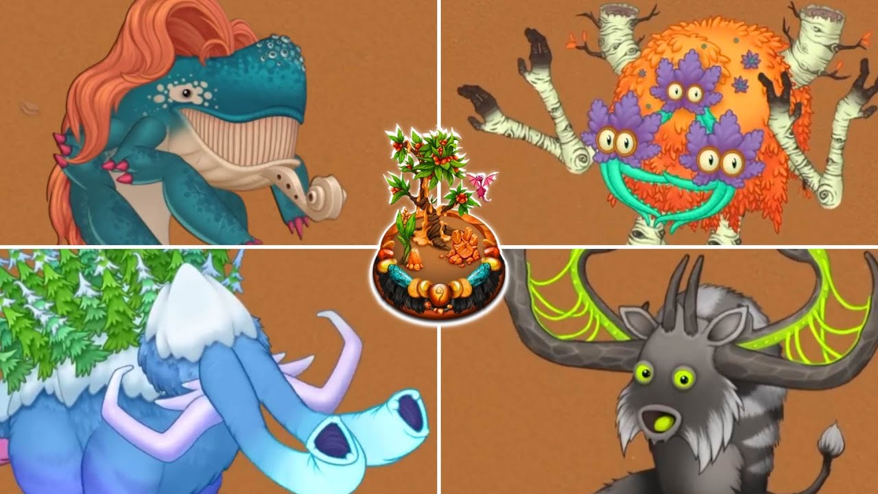 Amber Island - All Monsters with All New Rares & Epics | My Singing Monsters