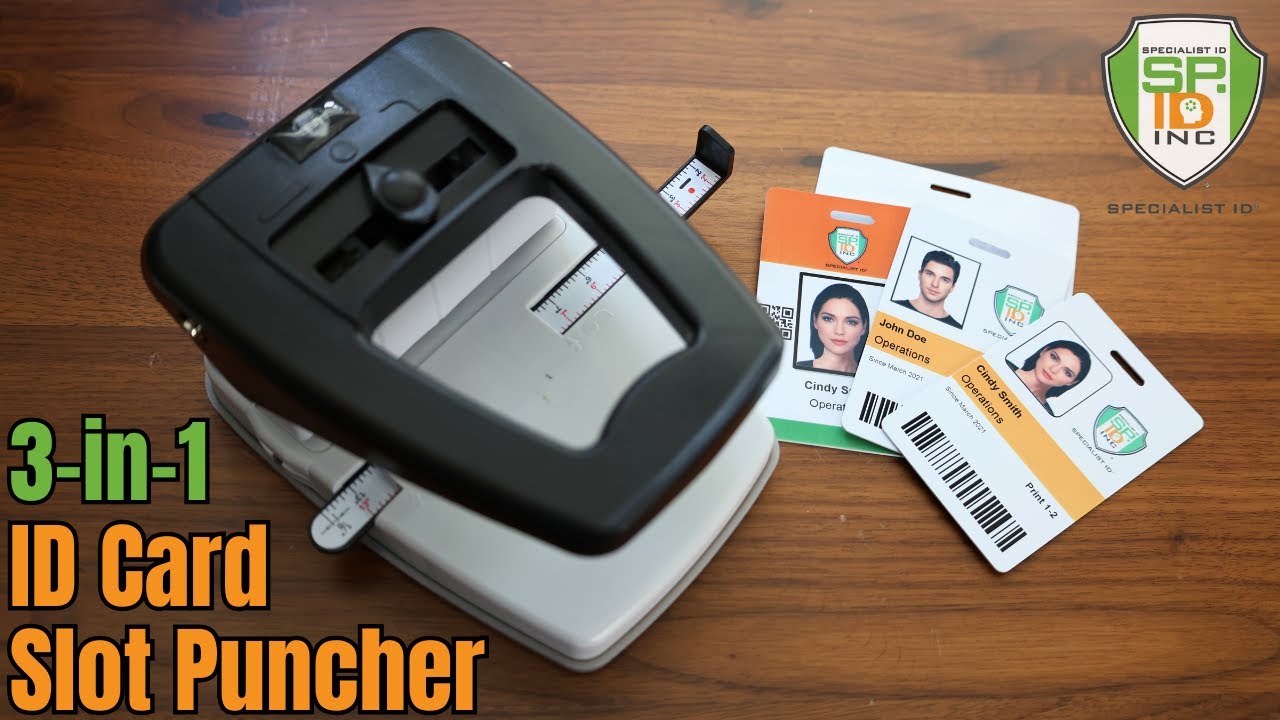 3-in-1 Desktop ID Badge Puncher | Specialist ID – Slot, Round & Corner-Round with Ease (SPID-9520)