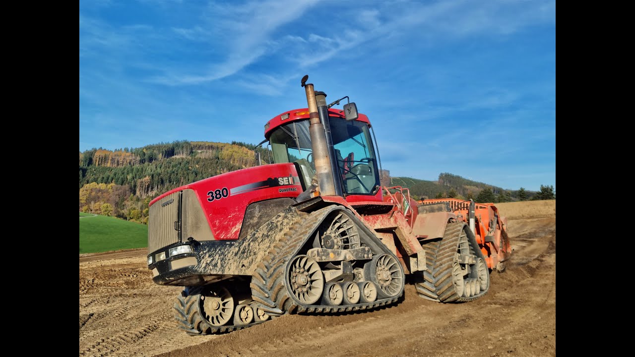 🌲*Sound* • CASE Quadtrac & Scraper TH61 • Erdbewegungen • Tiefbau • Power ON • Bäcker •#2🌲