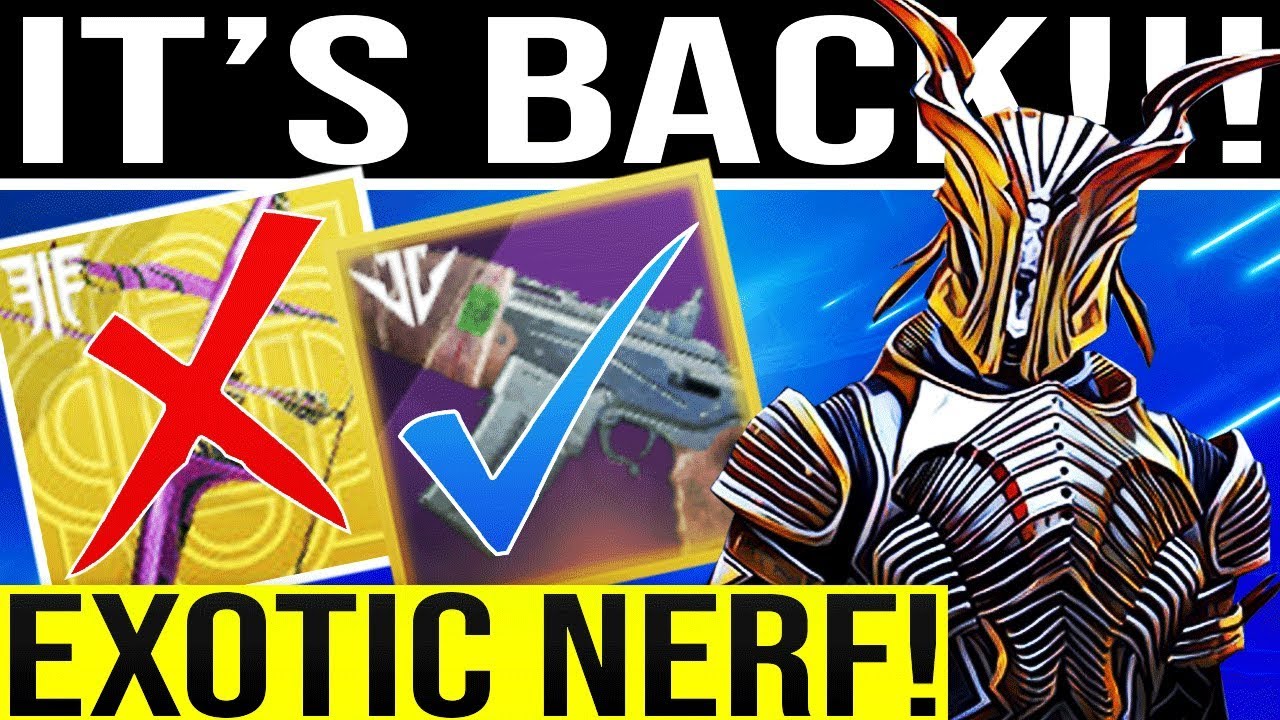 Destiny 2 News. EXOTIC NERF & OUR FAVORITE WEAPON COMES BACK! Exotic Tease, Iron Banner, New Hotfix